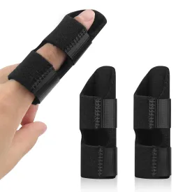 2Pcs Trigger Finger Splint, Finger Braces Joint Stabilizer, Adjustable Mallet Splint and Hand Brace, Finger Straightener for Arthritis  Fits Thumb, Index, Middle, Ring and Pinky Finger(2PCS)