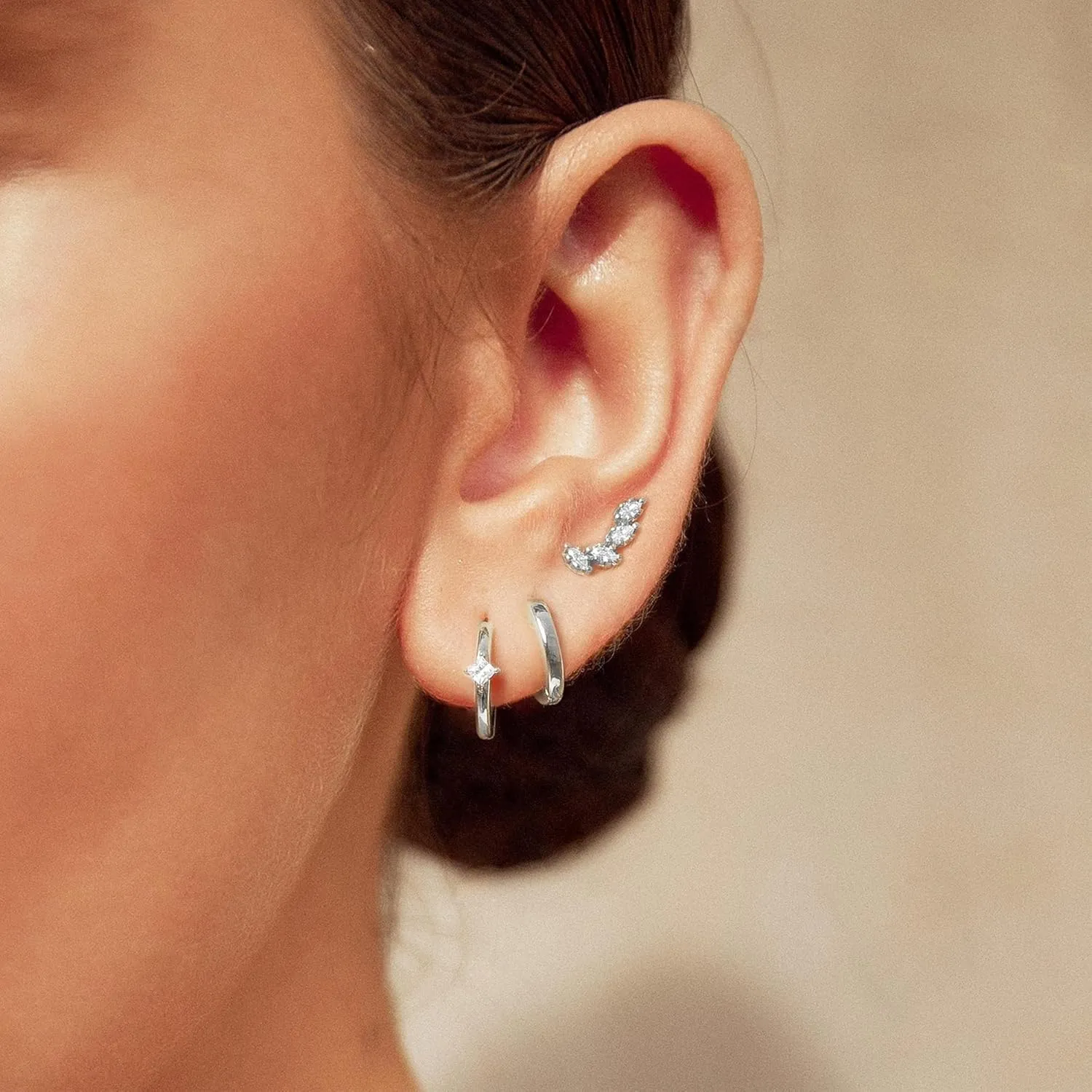 3 Pairs Gold Hoop Earrings Set: Dainty Stud Earrings Trendy Small 14K Gold Plated Hypoallergenic Dangle Cartilage Huggie Hoop Earrings for Women Gold Jewelry for Women Gifts
