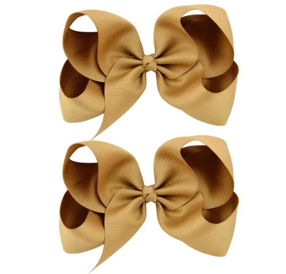 6 Inch Bow Hairpin for Children - 30 Colors, European Style