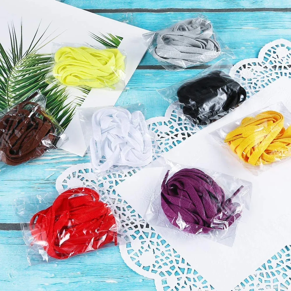 Auihiay 24 Pairs Flat Colored Shoelaces Shoestrings for Sneakers Skate Shoes Sport Shoes Boots 1.2 m 24 Colour