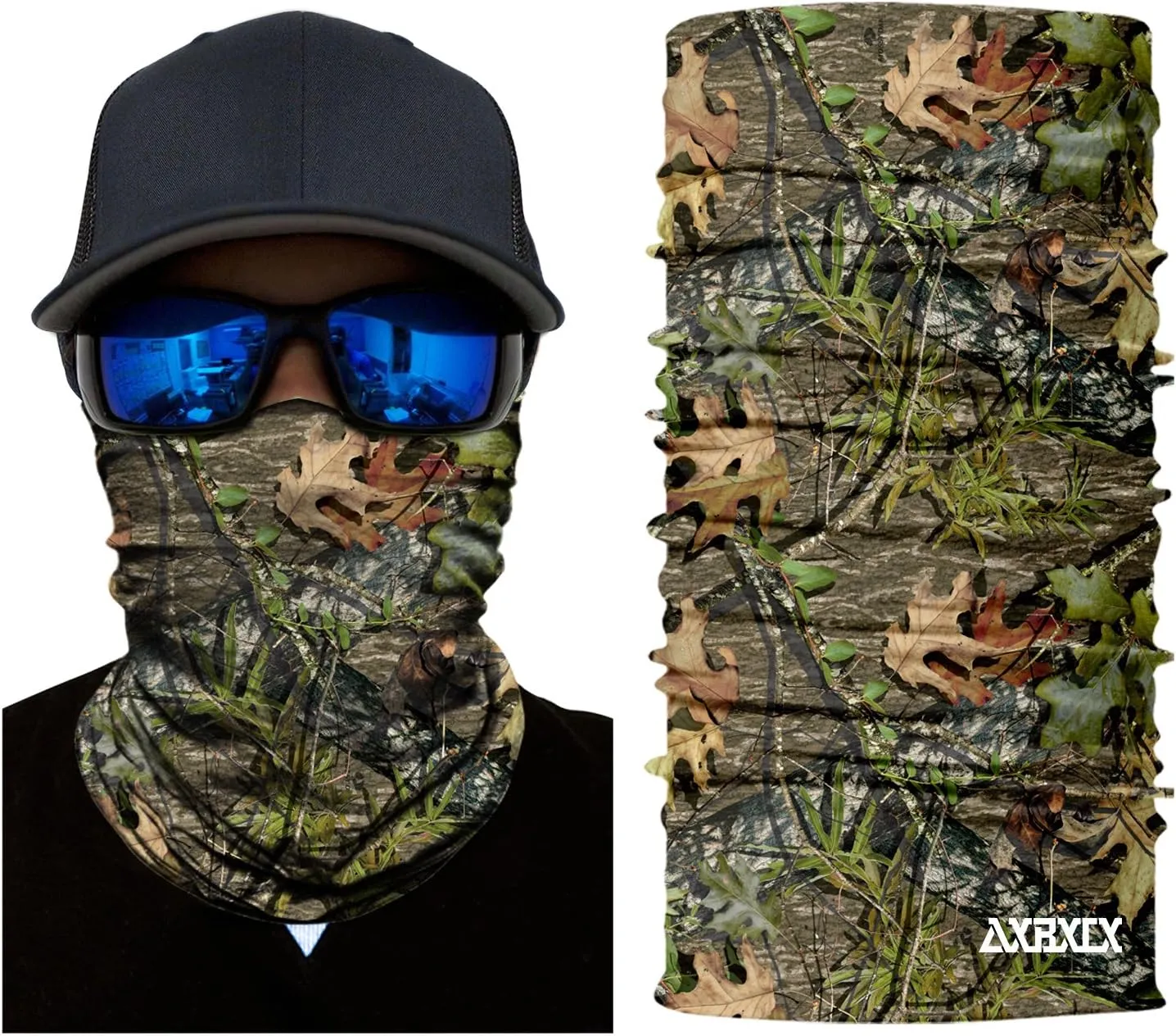 AXBXCX 2 Pack - Camouflage Print Seamless Neck Gaiter Bandana Face Mask for Outdoor Activities