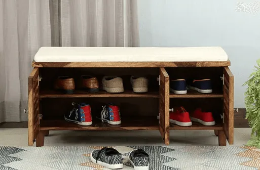 Beautiful  Sheesham Wood Shoe Rack Cabinet