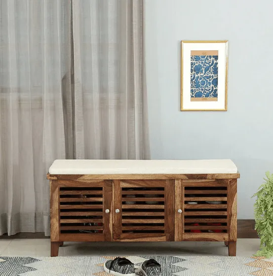 Beautiful  Sheesham Wood Shoe Rack Cabinet