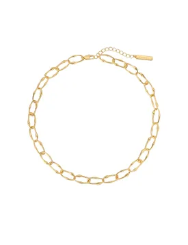 Bentley Link Necklace, Gold Plated
