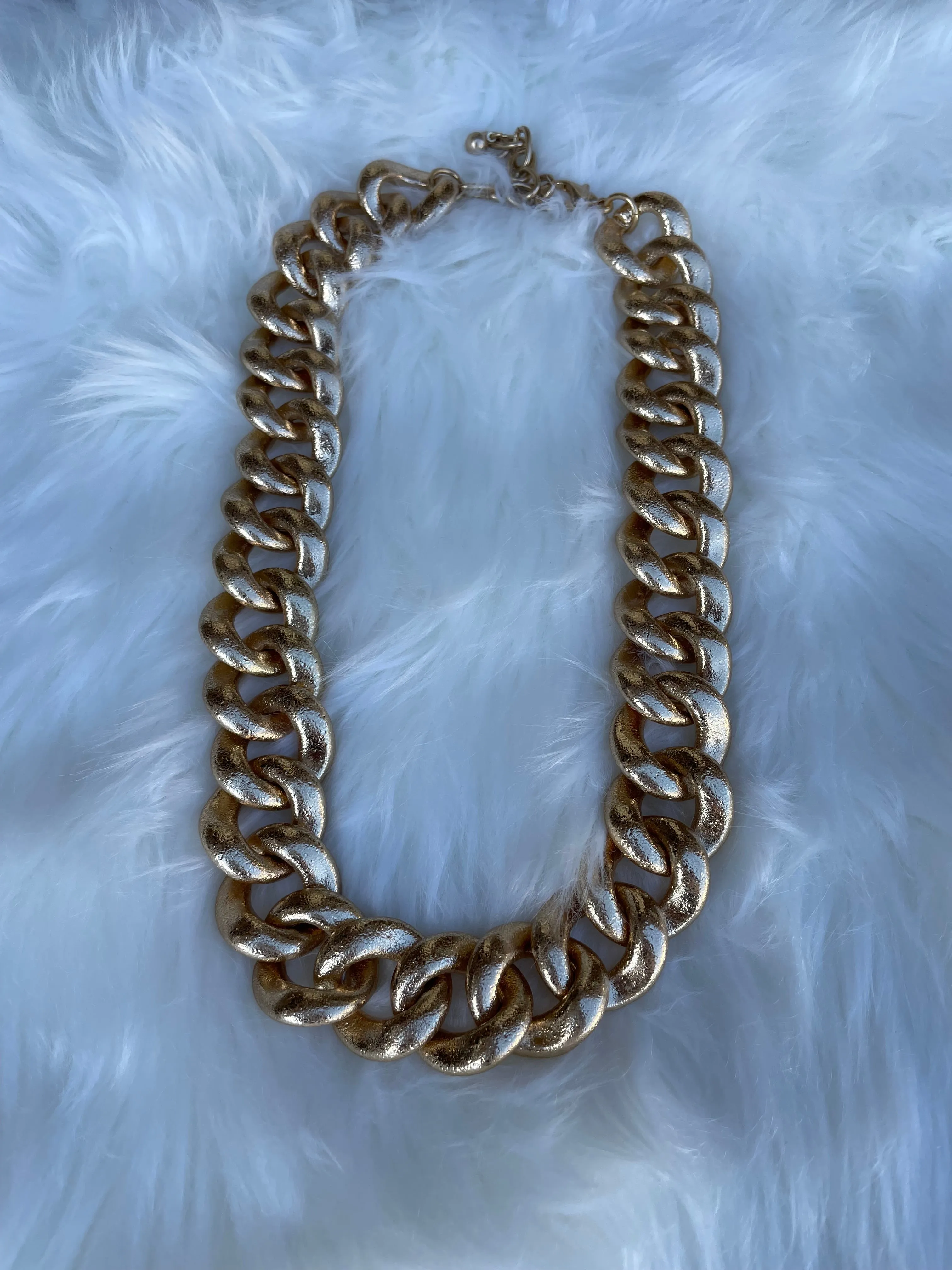 Bold & Beautiful Chunky Gold Chain Link Necklace