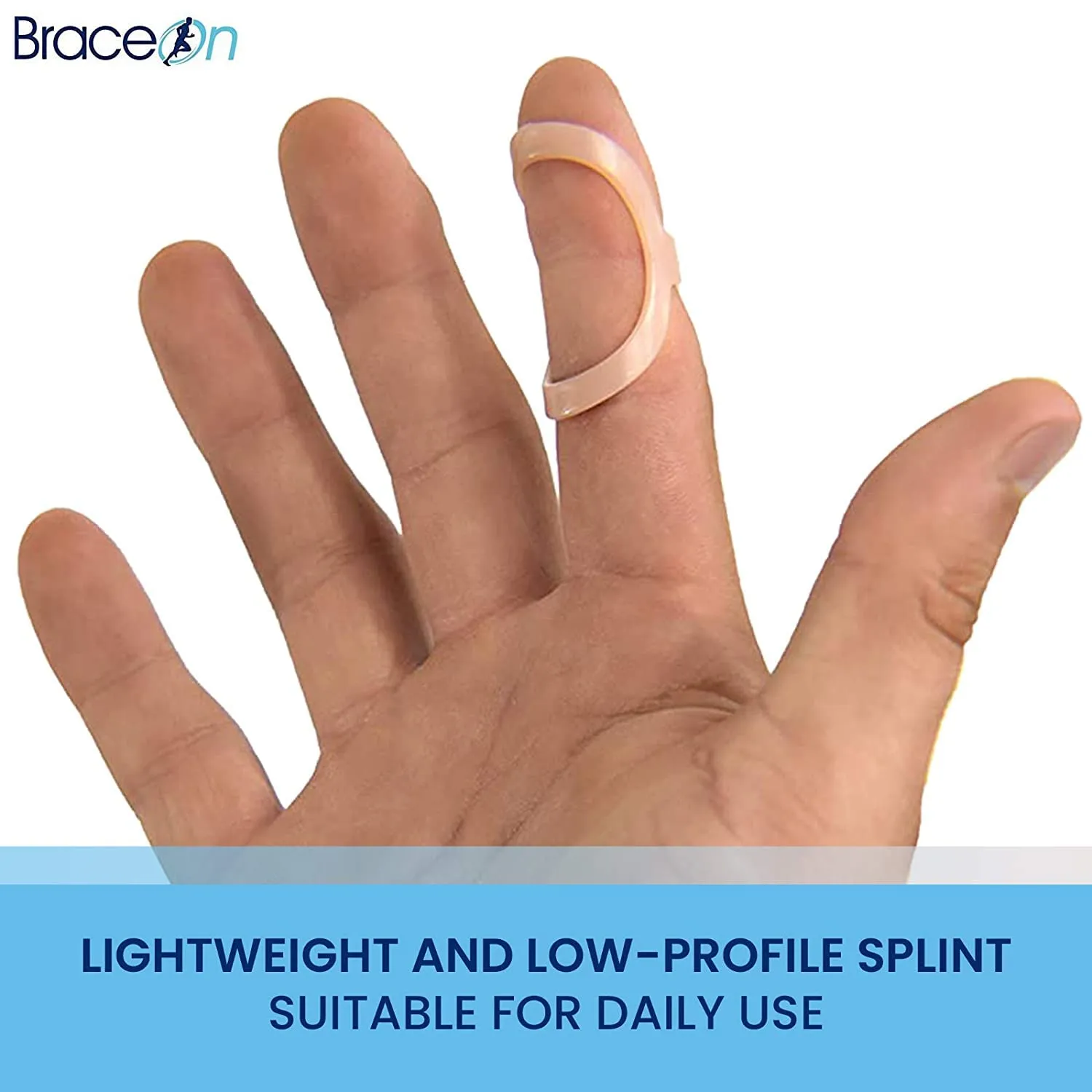 Brace On EZ Finger Splint, Finger Brace for Injuries and Support, Trio 3-Pack, Sizes 4, 5, 6