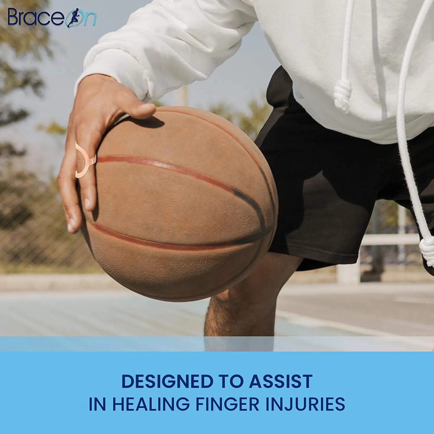 Brace On EZ Finger Splint, Finger Brace for Injuries and Support, Trio 3-Pack, Sizes 4, 5, 6