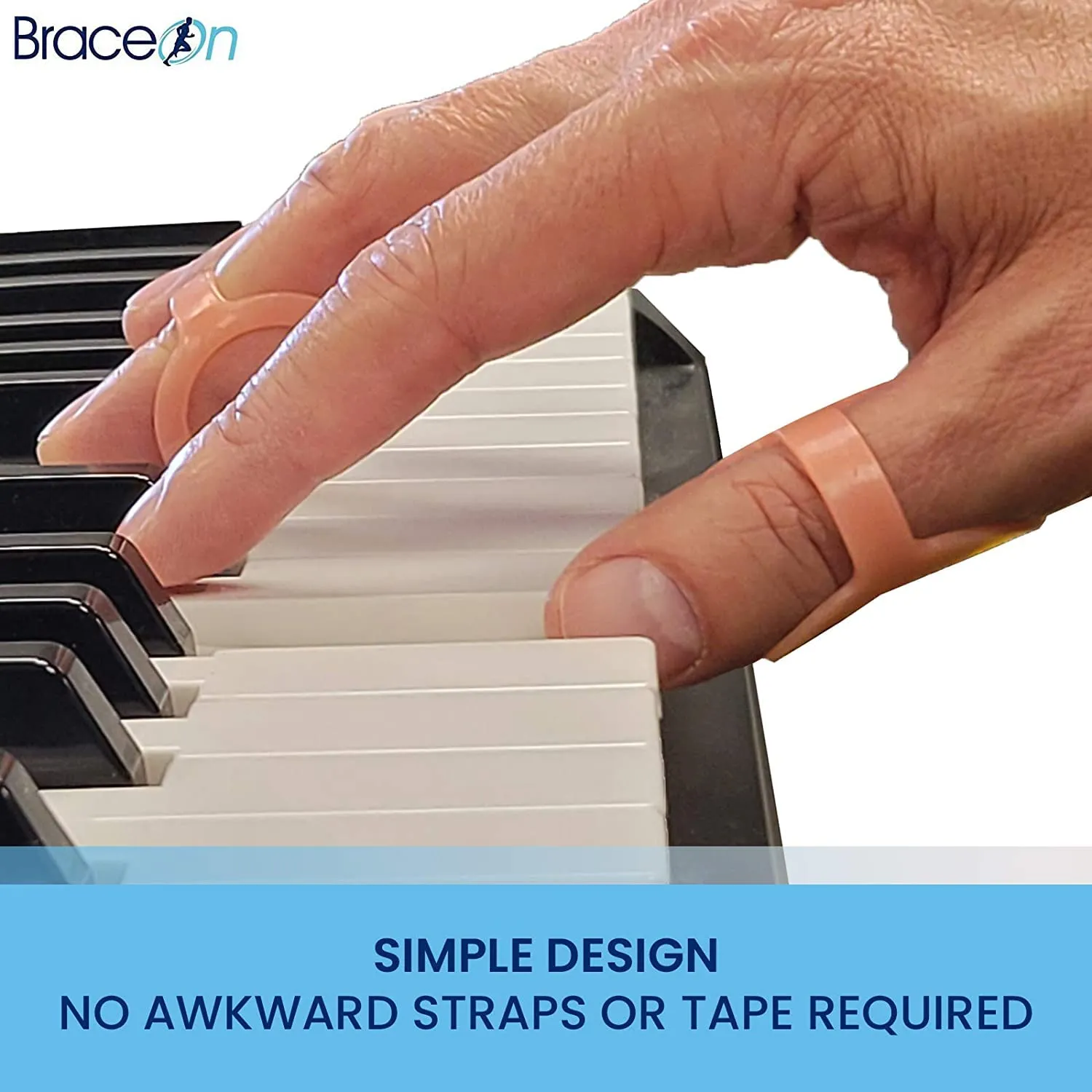 Brace On EZ Finger Splint, Finger Brace for Injuries and Support, Trio 3-Pack, Sizes 4, 5, 6