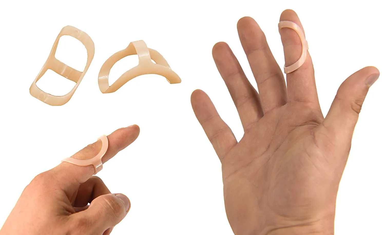 Brace On EZ Finger Splint, Finger Brace for Injuries and Support, Trio 3-Pack, Sizes 4, 5, 6