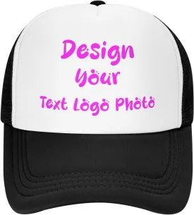 Bulk Custom Hat for Men with Your Photo Text Logo Design Custom Baseball Cap Personalized Hat Custom Trucker Hats