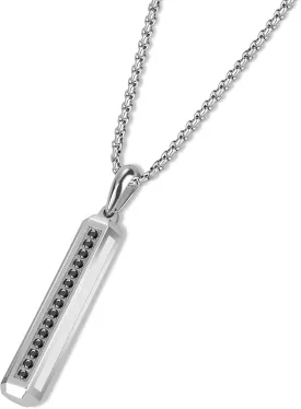 COAI Stainless Steel Pendant Necklace for Men, Bar Pendant Necklace for Men 20"/22"/24"