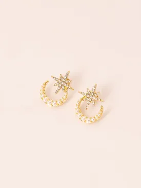 Crescent Star Earrings