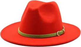 Dcvmvmn Men Fedora Hats Women Woolen Hat Jazz Hats Autumn Winter Big Along Hat