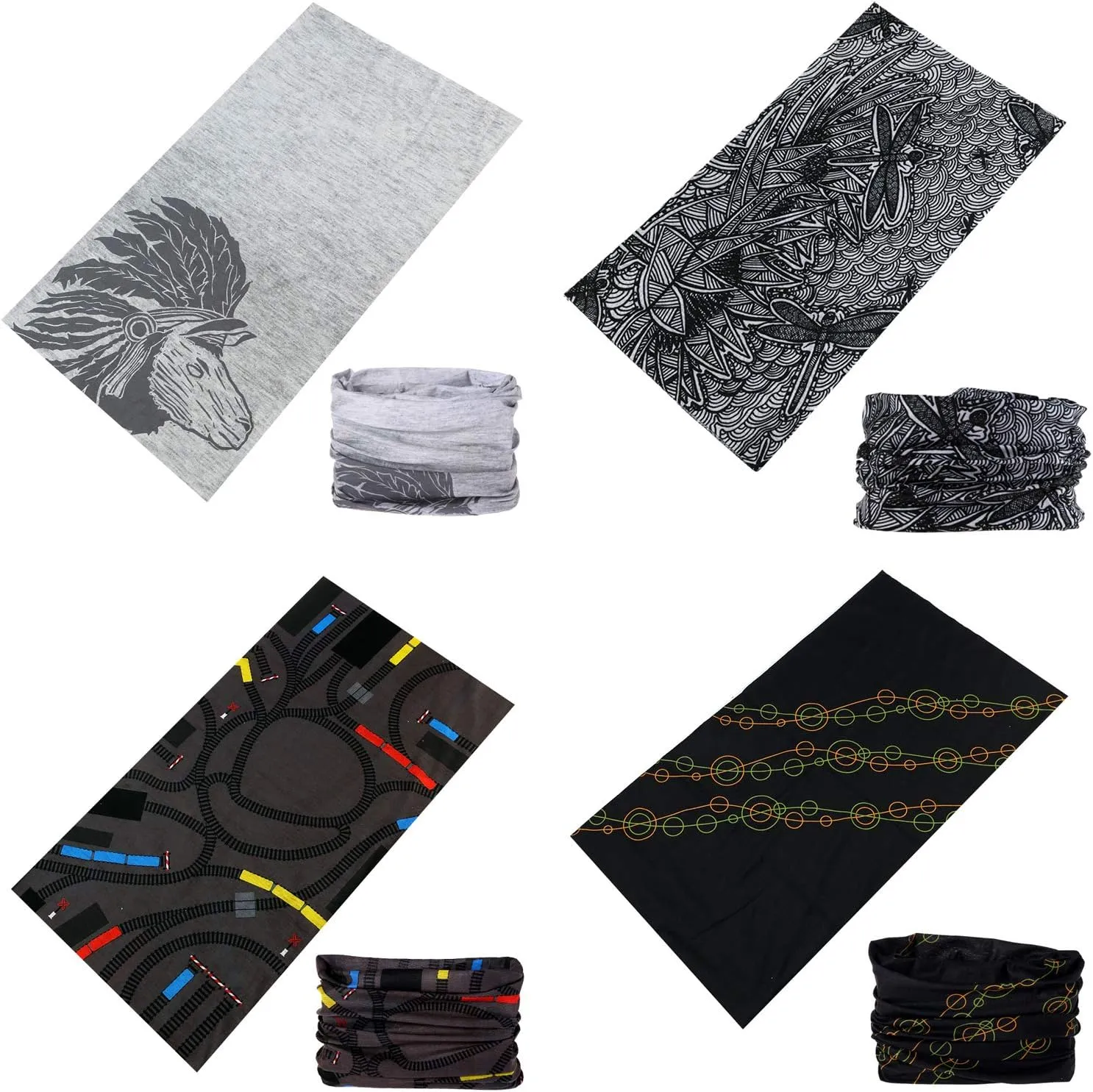 DEMIL Multifunctional Sports Stretchable Seamless Casual Headband Sweatband Magic Camo Scarf Balaclava Headwear Head Wrap
