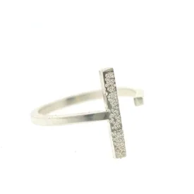 Diamond Dusted Single Bar Ring by Christina Kober
