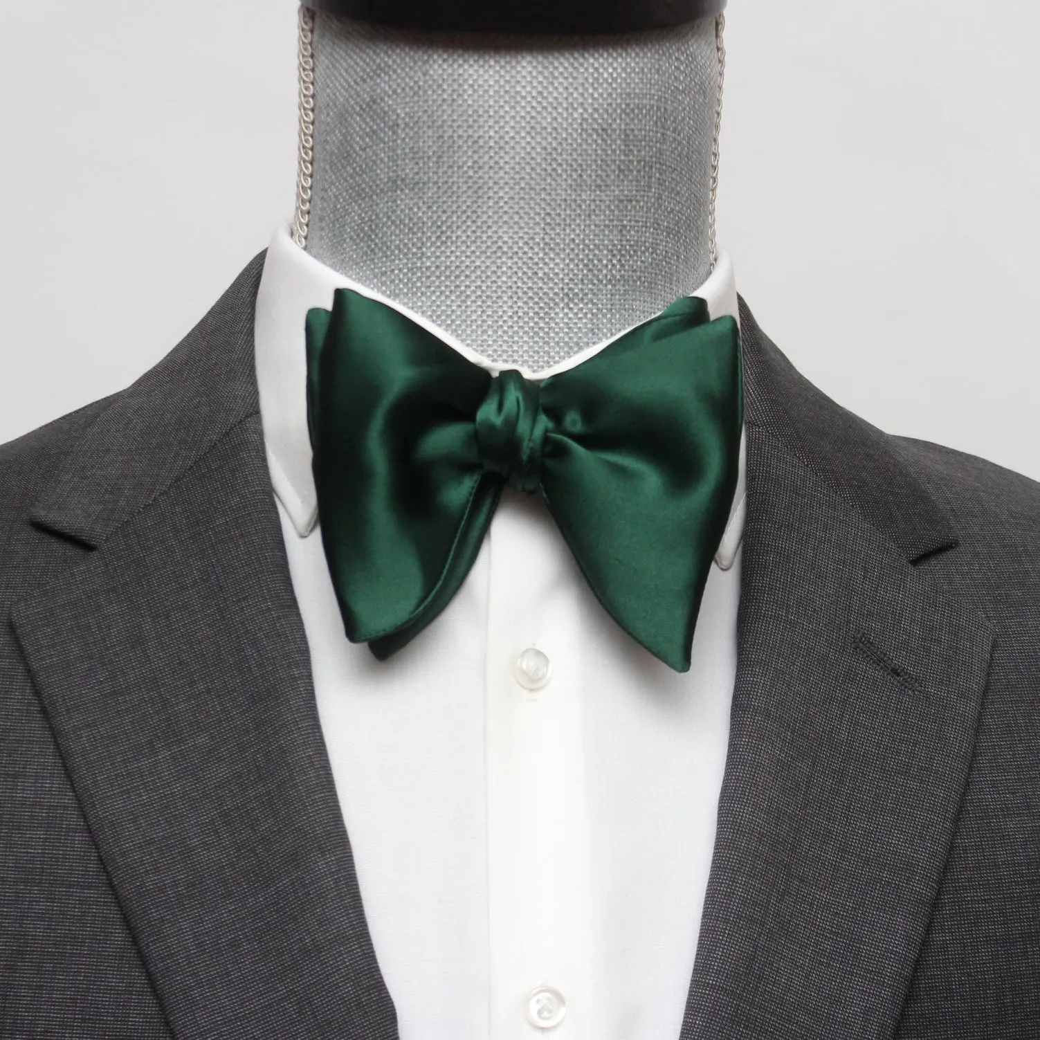 Emerald Green Men's Large Silk Bow Tie