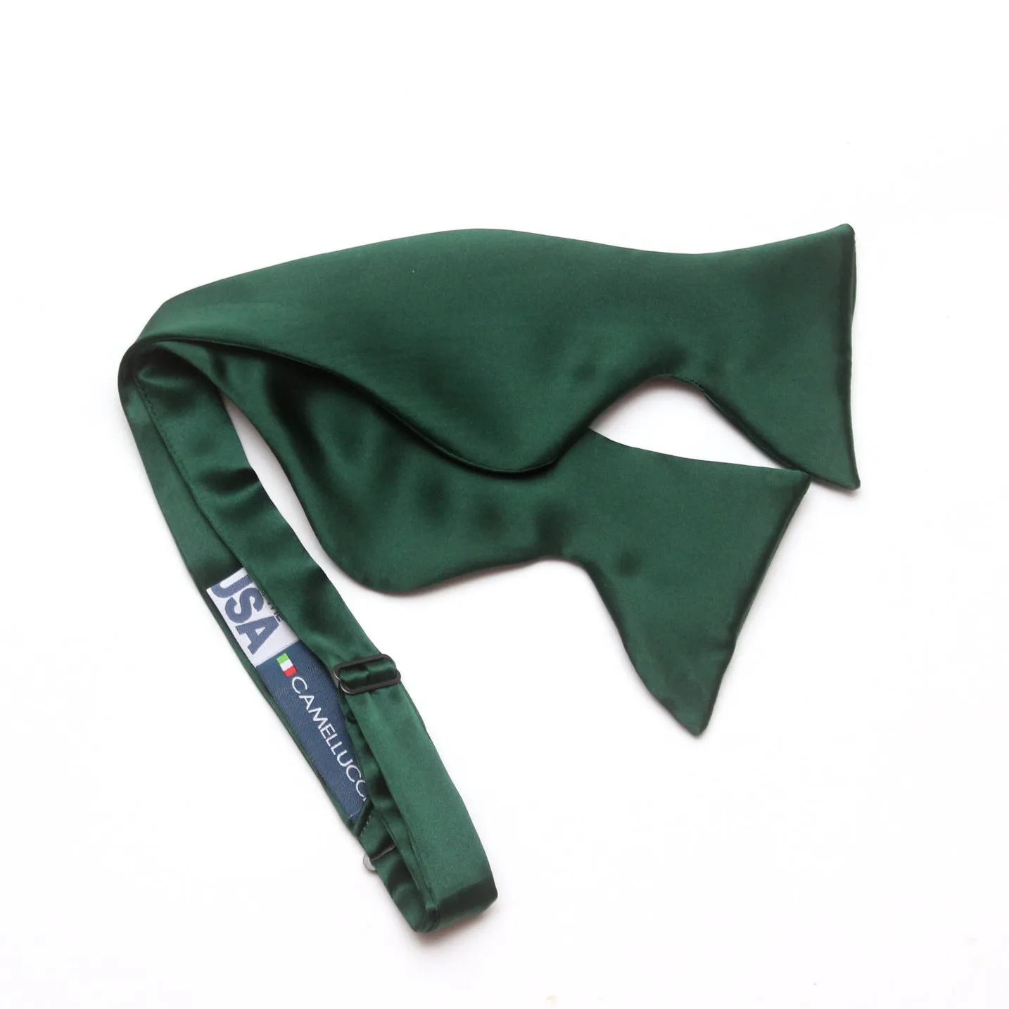 Emerald Green Men's Large Silk Bow Tie
