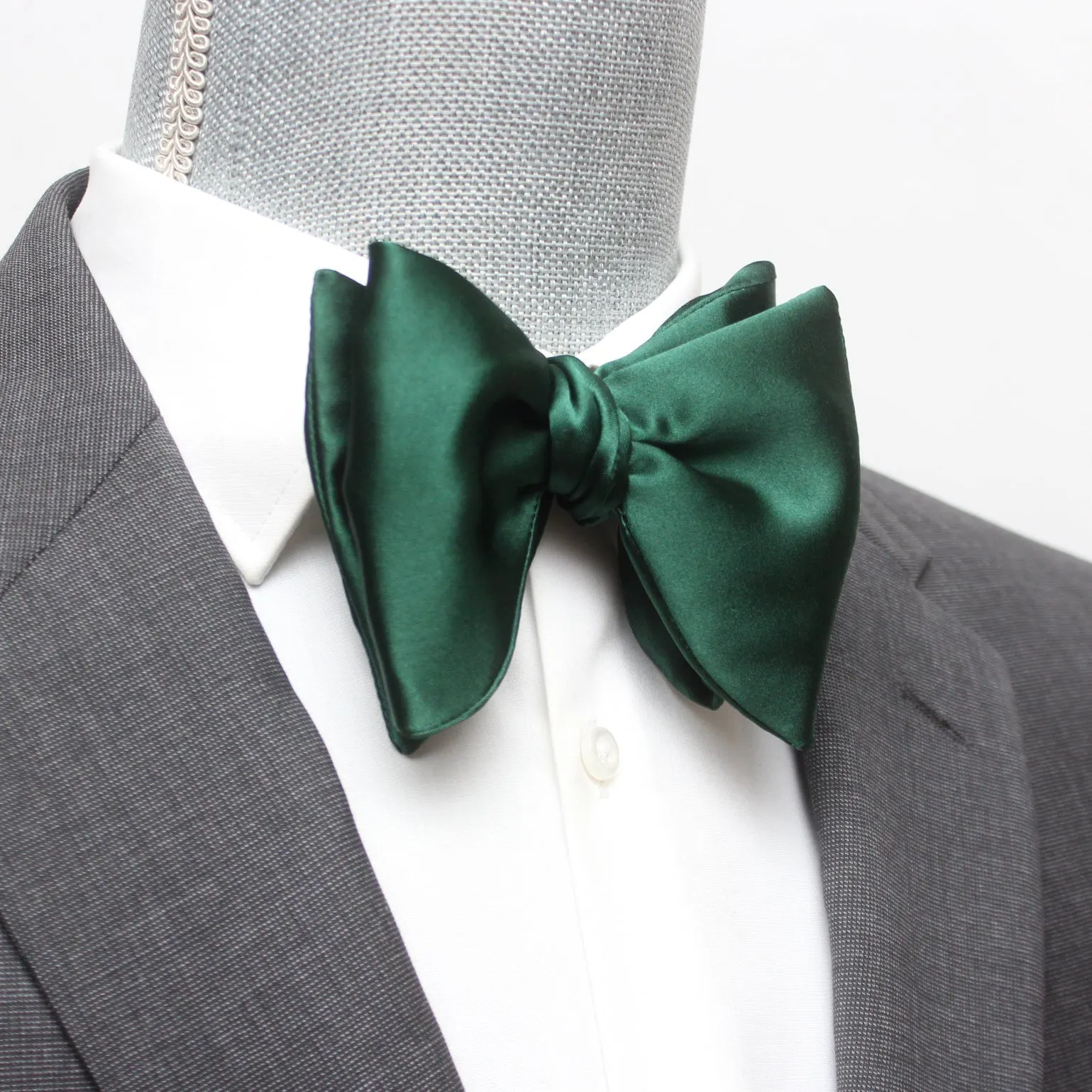 Emerald Green Men's Large Silk Bow Tie