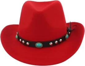 Fedora Hats for Men Women Flat Top Wide Brim Hats for Men Classic Suede Panama Hat with Belt Dress Hats for Men