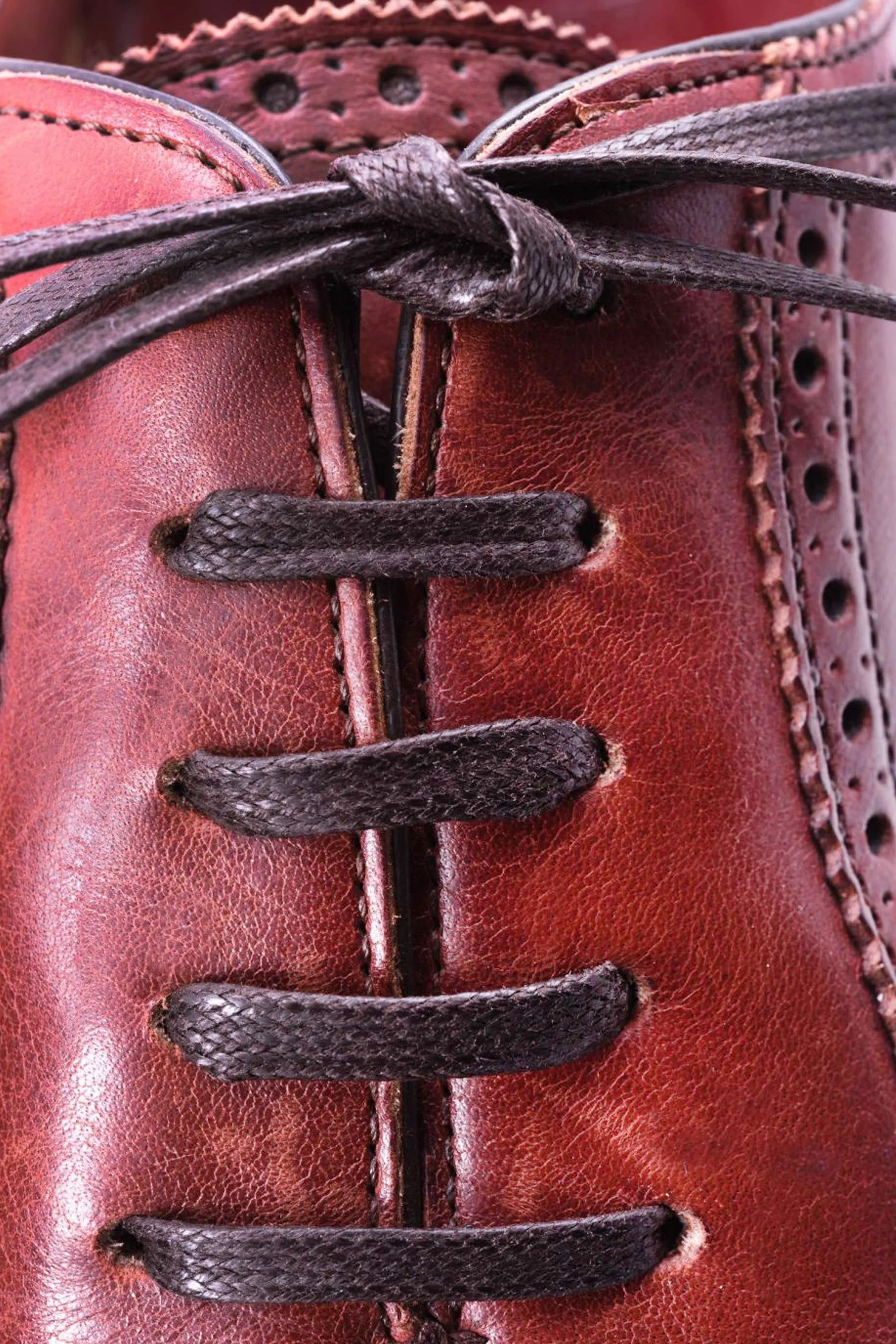 Flat Dark Brown Waxed Cotton Shoelaces