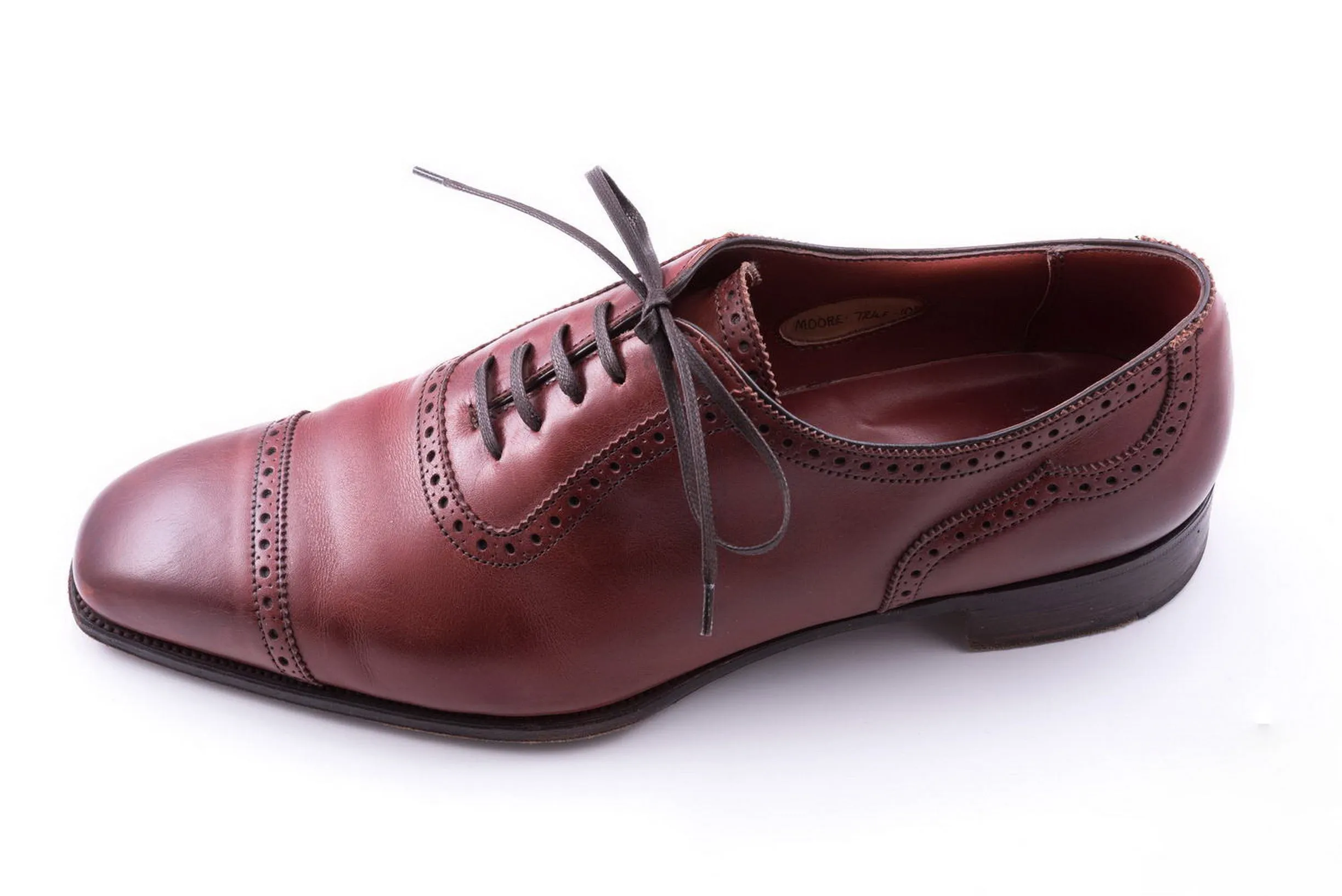 Flat Dark Brown Waxed Cotton Shoelaces