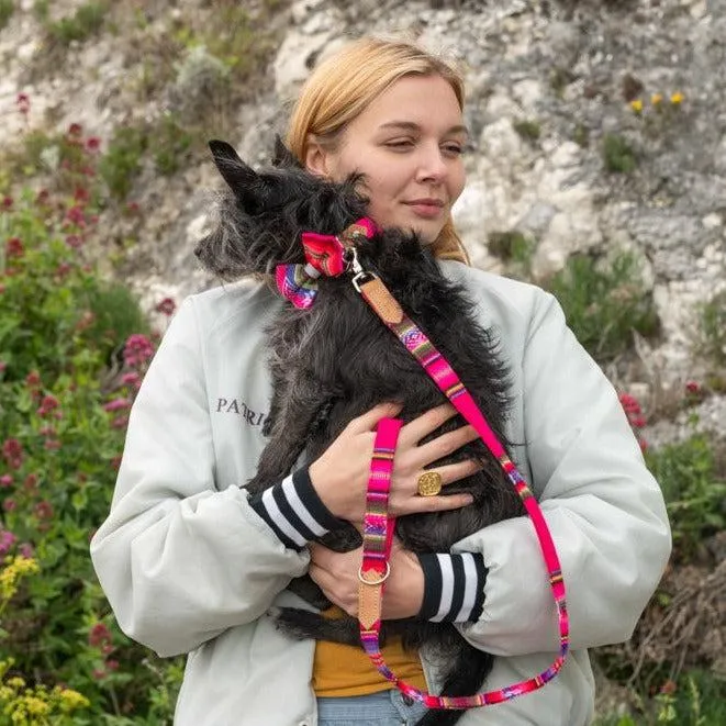 Inca Pink Dog Bow Tie