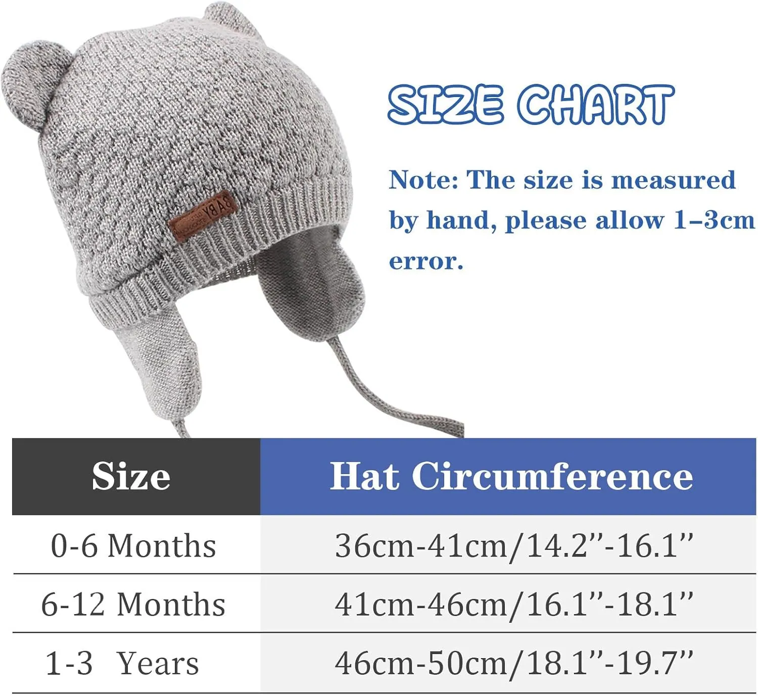 JANGANNSA Cute Knitted Boys Girls Christmas Beanie Warm Earflap Winter Hat Infant Toddler Baby Beanie 0-2Y