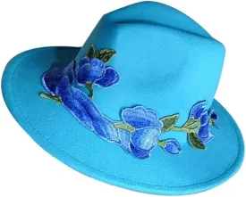 JNKIHAPOT Women's Fedora Hat Embroidered Women's Jazz Hat Fedora Hat Sombrero Hat