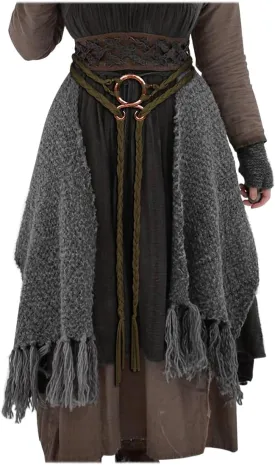 Joukavor Viking Troll Cross Rope Belt - Medieval Norse Witch Belt for Women