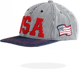 Kids Baseball Hat American-Flag-USA Hip-Hop Snapback-Hats Suitable for 2-7 Years Old, Blue, Medium