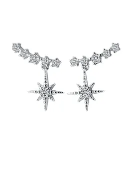 Majestic Star Silver Earrings