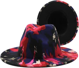 Men Wide Brimmed Fedora Jazz Top Hat Women Weddings Party Formal Dress Cap Cowboy Trilby
