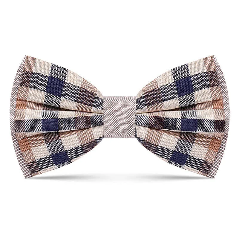 Men's Simply Classy Plaid Pattern Bow Tie