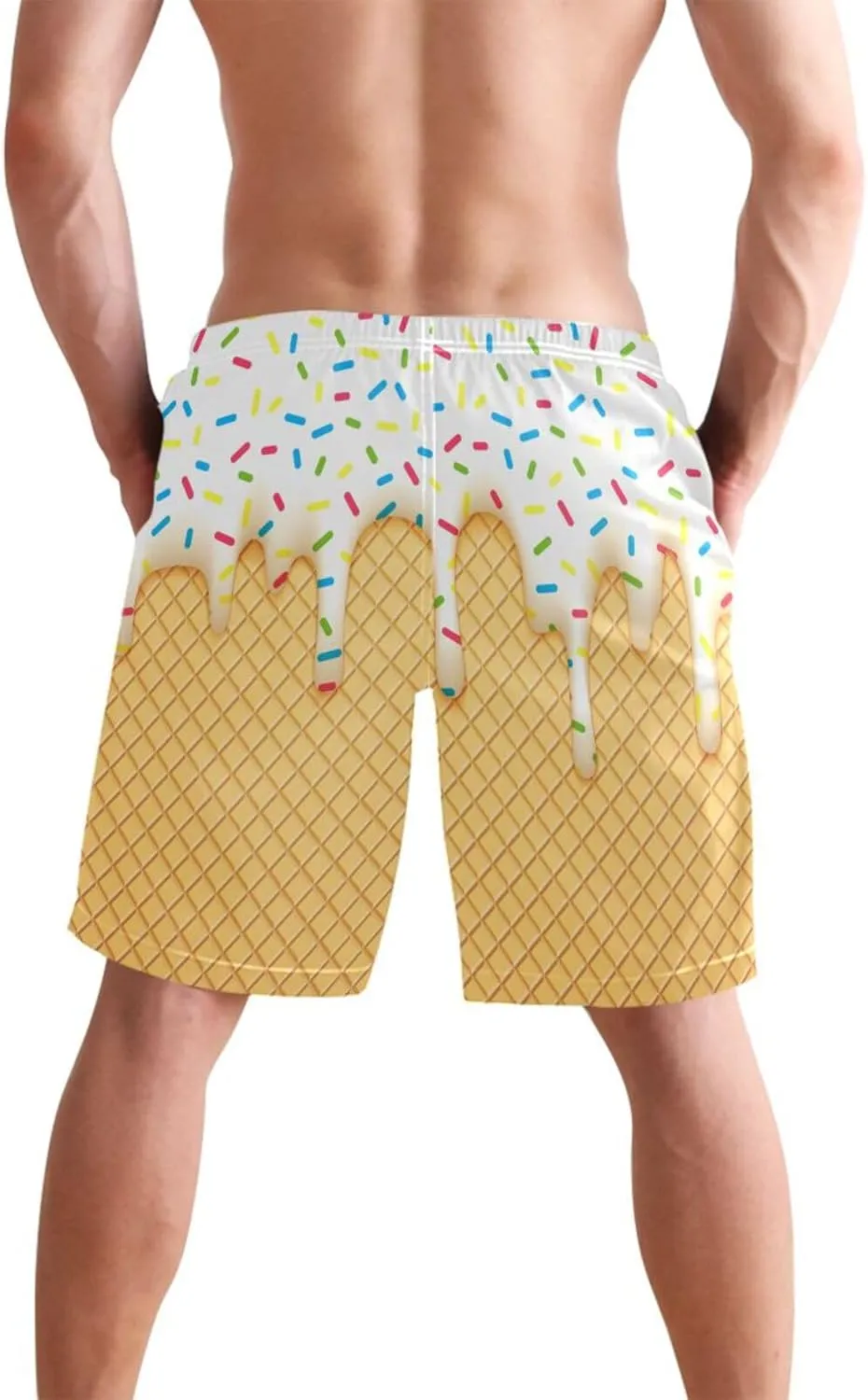 Men's Swim Trunks Board Shorts Quick Dry Swimsuit Swimwear Holiday Party Bathing Suit