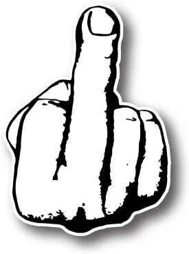 Middle Finger Sticker
