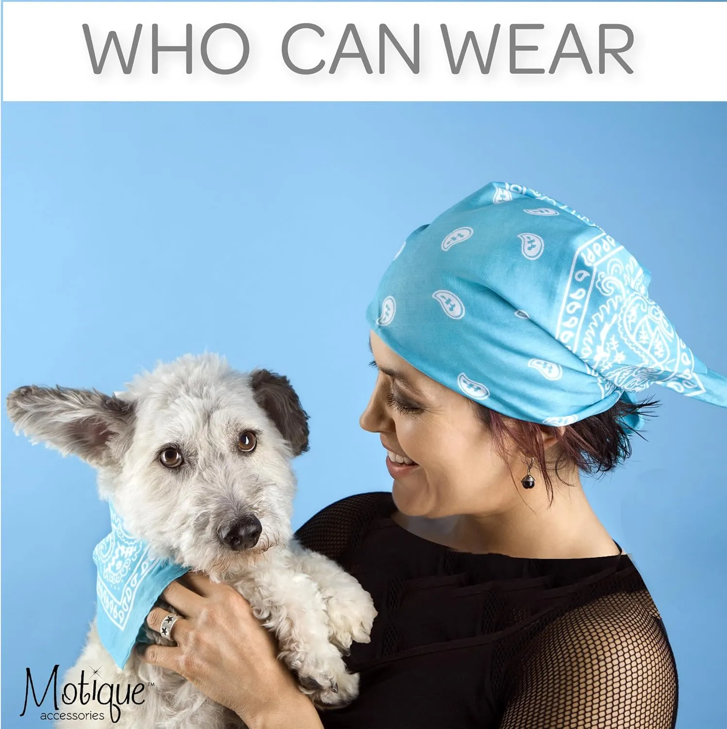 Motique Accessories 22 Inch Cotton Paisley Bandana
