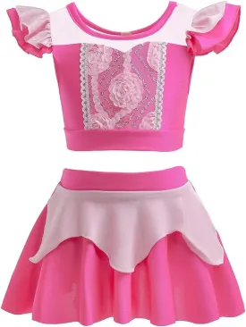 MYRISAM Girls Princess Two-Piece Tankini Swimsuits Party Bathing Suits Ruffles Beach Surf Swimming Swimwear Bikini Set