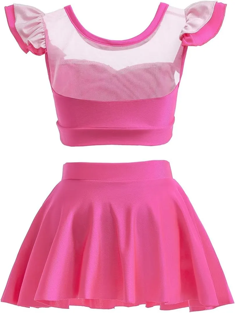 MYRISAM Girls Princess Two-Piece Tankini Swimsuits Party Bathing Suits Ruffles Beach Surf Swimming Swimwear Bikini Set