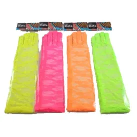 Neon Long Lace Gloves