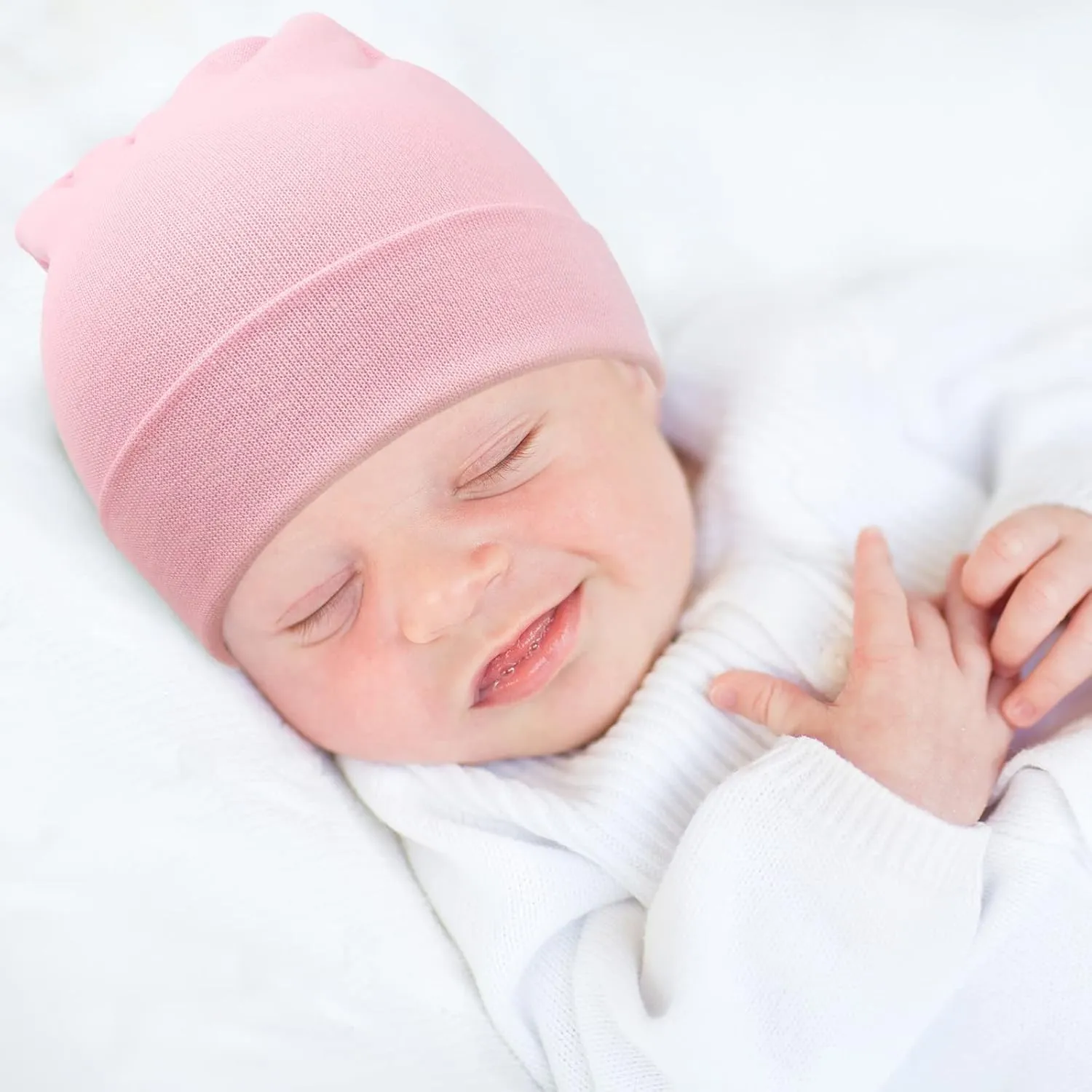 Newborn Baby Hats and Mittens Set Infant Beanie Cap Toddler Gloves Newborn Hospital Hats for Baby Boy Girl Kid 0-6 Months