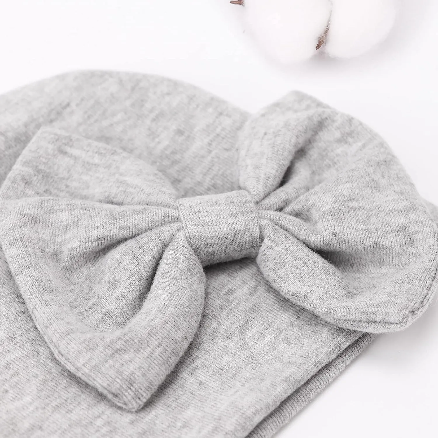 Newborn Baby Hats and Mittens Set Infant Bow Beanie Cap Toddler Gloves Newborn Hospital Hats for Baby Boy Girl 0-12 Months