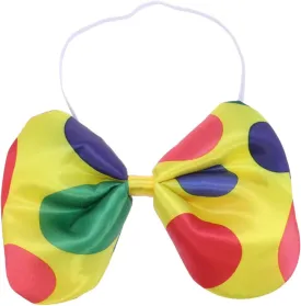 NUOBESTY Clown Bowtie Circus Polka Dot Oversized Bow Tie Masquerade Performance Clown Costume for Halloween Christmas Carnival Circus Fancy Dress