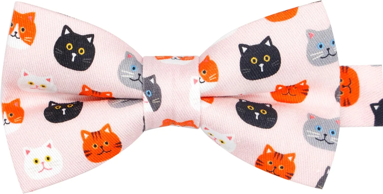OCIA Cute Pattern Pre-tied Bow Tie Adjustable Bowties for Adult & Children