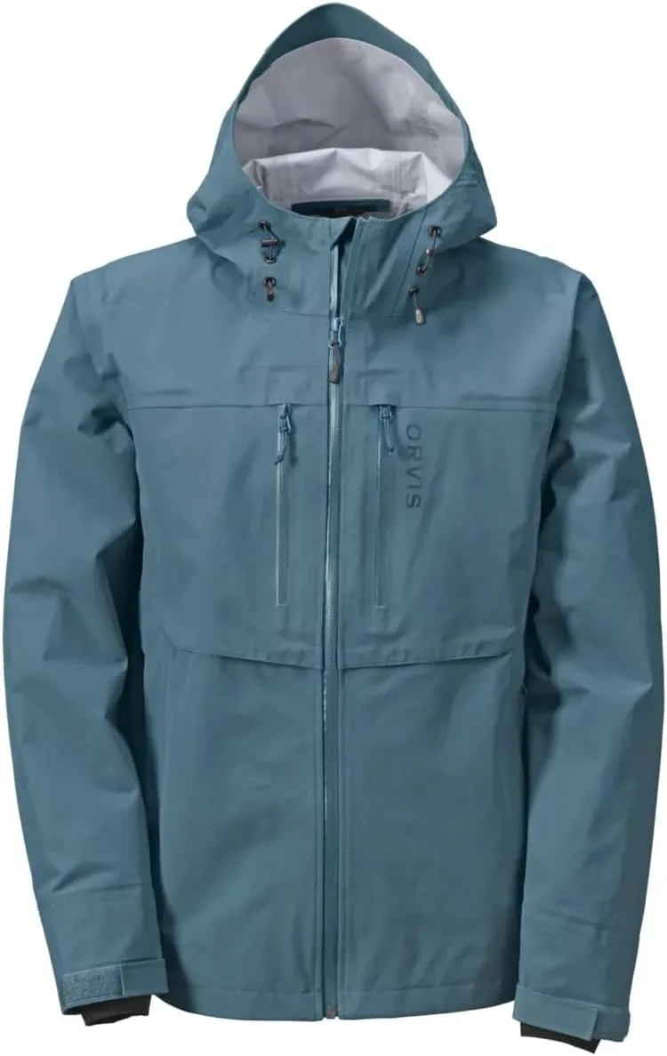 Orvis Men??s Clearwater Wading Jacket - Hooded 20K Waterproof Jackets for Men with Integrated Cuff System