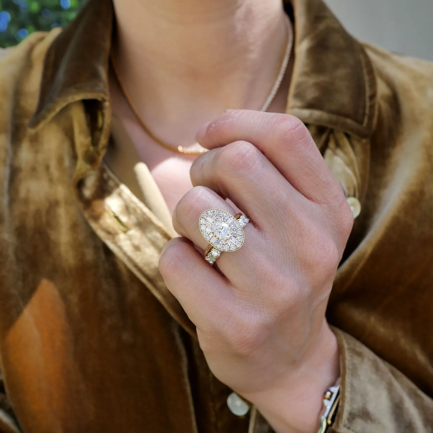 Oval Shape Ballerina Oval Diamond Mosaic Ring