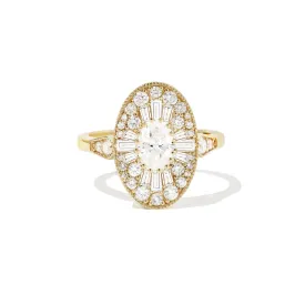 Oval Shape Ballerina Oval Diamond Mosaic Ring