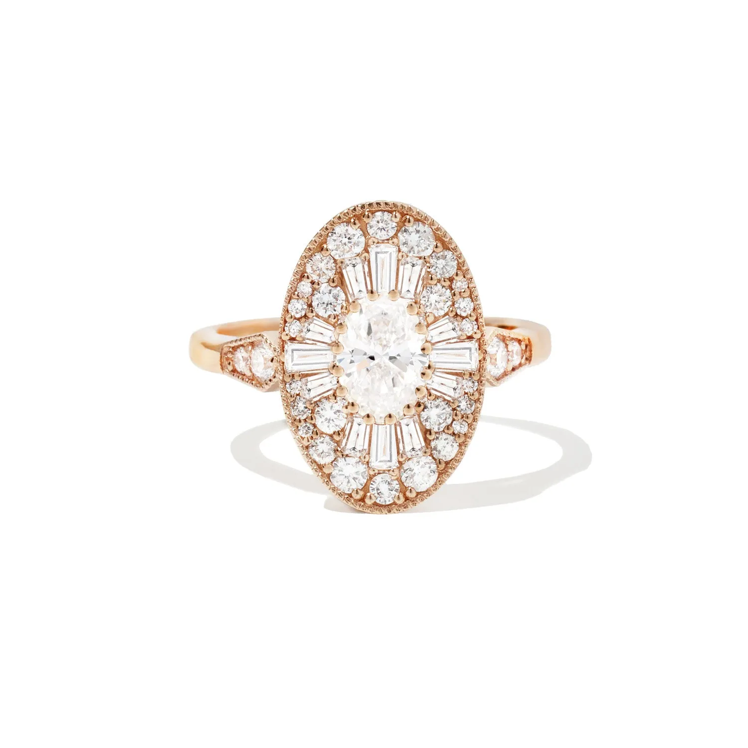 Oval Shape Ballerina Oval Diamond Mosaic Ring