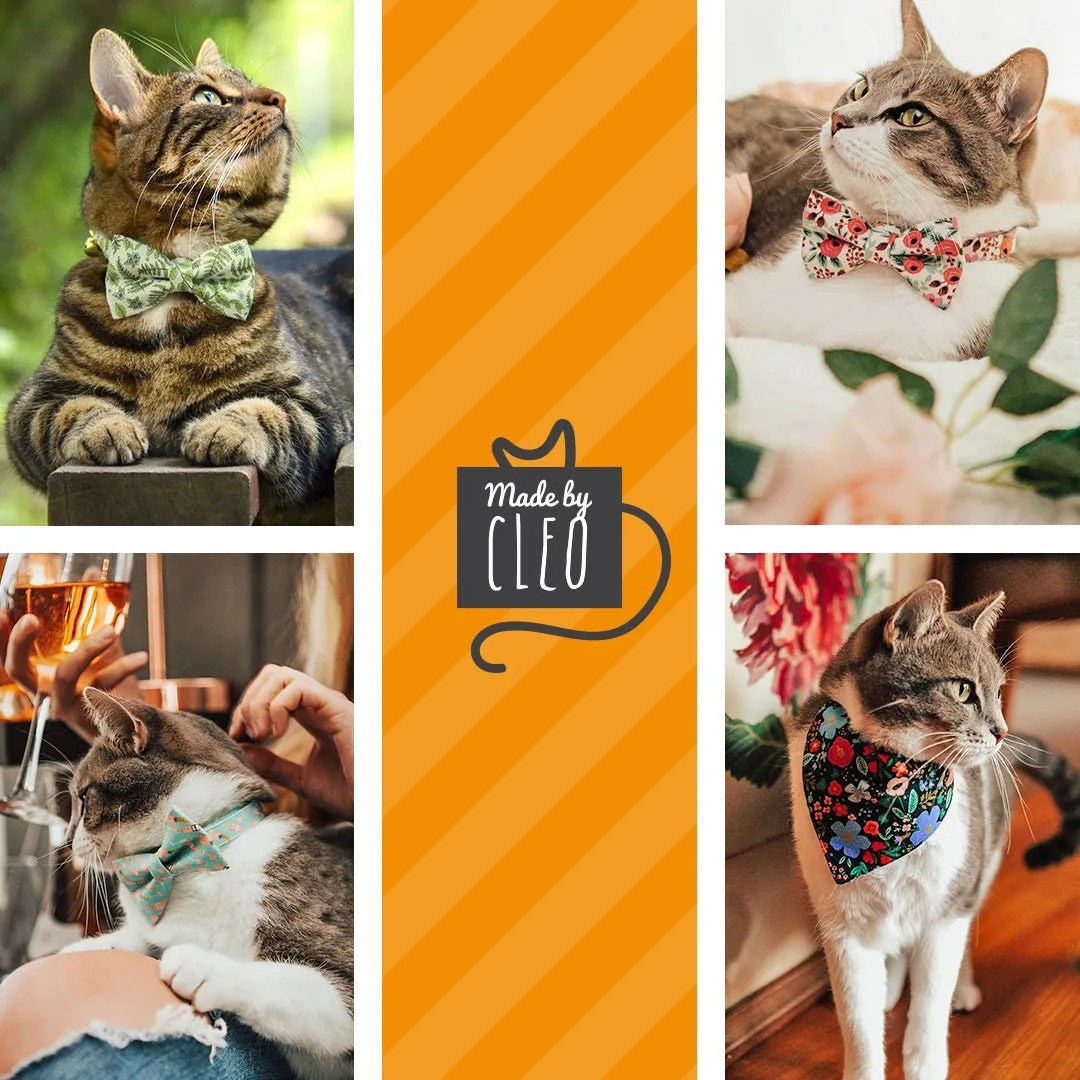 Pet Bow Tie - "Golden Hour" - Rainbow Plaid Cat Bow Tie / Easter, Spring, Summer, Fall / For Cats   Small Dogs (One Size)