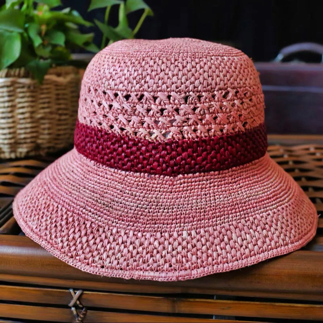 Raffia Straw Hat for Women and Girls