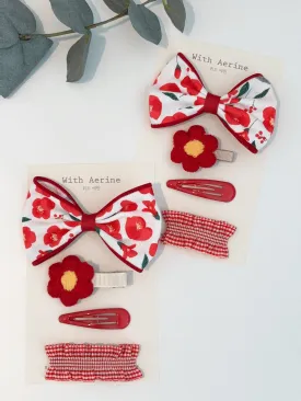 Red Camellia/Set of 4 / 2sizes